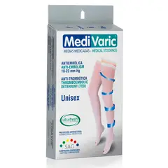 MEDIVARIC - Media Antiembolica Muslo Talla L Blanco