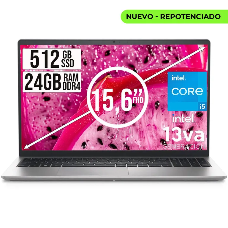 Portátil 15.6” FHD Intel Core i5 13ª Gen 24GB RAM 512GB SSD Plata