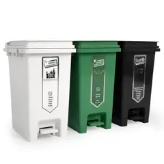 ENERGY PLUS - Punto ecológico 20L auto enganche 3 canecas reciclaje