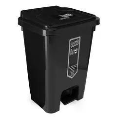ENERGY PLUS - Caneca reciclaje grande 35L plástica papelera de pedal negra