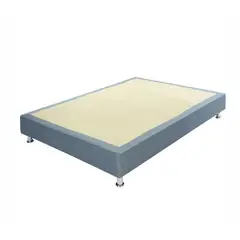 PRODESCANSO - Base cama sencilla entera en microfibra - 100 x 190 - gris -