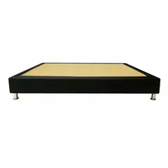 PRODESCANSO - Base cama sencilla en microfibra - 100 x 190 x 28 cm - negro