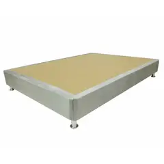 PRODESCANSO - Base cama semidoble en microfibra - 120 x 190 x 28 - gris