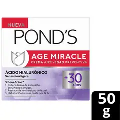 PONDS - Crema Facial Agemiracle Acido Hialuronico Dia X 50g