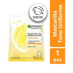 GARNIER - Mascarilla En Tela Express Aclara X 1und