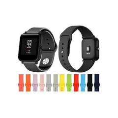 GENERICO - 2 pulsos silicona para bip gts watch 20mm + protector de pantalla