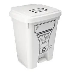ENERGY PLUS - Caneca reciclaje grande 53L plástica papelera blanca