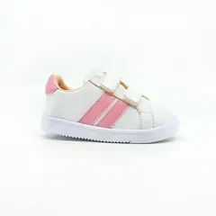 PAPOS - Zapatos Bebés Lara Blanco y Rosado_.