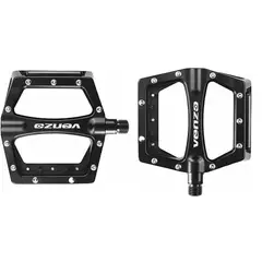 VENZO - Pedales Mtb Bmx Con Taches E02B-001 Aluminio Negro
