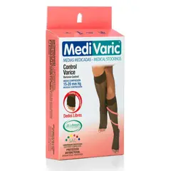 MEDIVARIC - Media Dama Rodilla 15-20 Transparente Dedos Libres