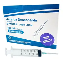 BEGUT - Jeringa 50ml 21g X 1 1/2 X 25und