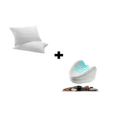 GENERICO - Almohadas En Fibra Siliconada X 2 Mas Cojin Almohada Pierna.