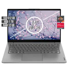 LENOVO - V14 AMD RYZEN 7-5825U SSD 512GB + HDD 1TB RAM 12GB LED 14 FULL HD