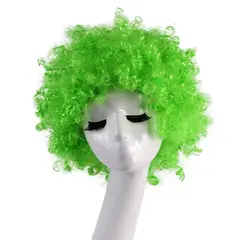P&R APRECIOSDEREMATE - Peluca Afro Verde Limón Fantasía Fiesta Halloween Hora Loca