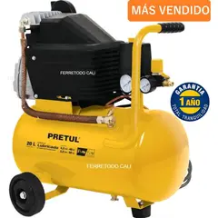 PRETUL - Compresor de aire 20 lts 2 1/2 hp marca uso profesional