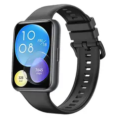 GENERICO - CORREA DE SILICONA PARA HUAWEI WATCH FIT 2 - NEGRO