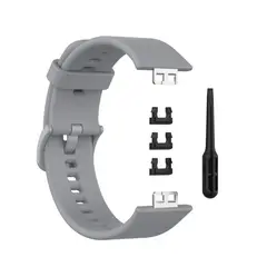 GENERICO - CORREA DE SILICONA PARA HUAWEI WATCH FIT - GRIS