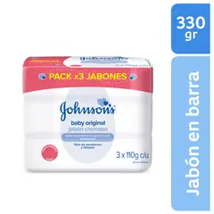 JOHNSON'S BABY - Jabon Johnsons Baby Original Cremoso X 110g X3und