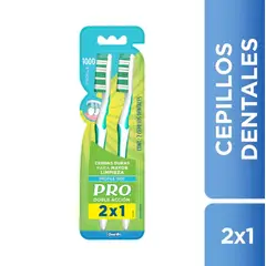PRO - Of.cepillo Dent X1000 D.accion Duro 2x1