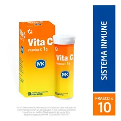 MK - Vita C 1g Efervecente Naranja Tubo X 10 Tabletas