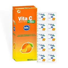 MK - Vita C 500mg + Zinc Naranja X 100 Tab