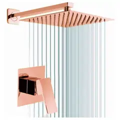 GENERICO - Kit Regadera 30cm Rose Intense Mezclador Perfección Tames Oro