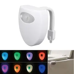GENERICO - Lampara Led De Colores Sanitario Baño Sensor De Movimiento