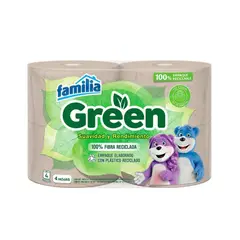 FAMILIA - Papel Higienico Green 4 Rollos 37 Metros C/U