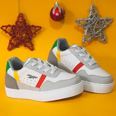 PAPOS - Tenis Niños Revenge Blanco Gris - Zapatillas Niños - Crema