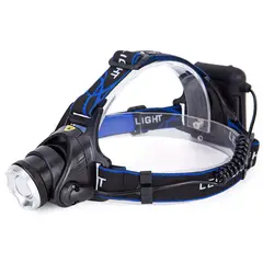 GENERICO - Linterna Minera Manos Libres Frontal Recargable 2 Baterías 3 Modos