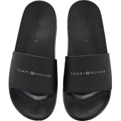 TOMMY HILFIGER - Chancleta Para Piscina Con Monograma Th Mujer Negro