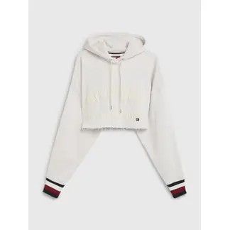 TOMMY HILFIGER - Hoodie Cropped Con Capucha X Shawn Mendes Mujer Blanco