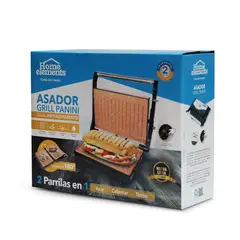 HOME ELEMENTS - Grill Asador Panini 180 Cobre
