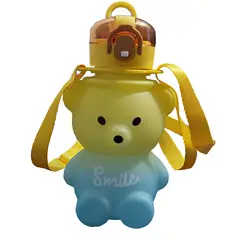 GENERICO - Botella Termo Motivacional para Agua Oso Osito Verde y Azul + Stickers