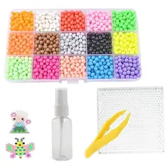 GENERICO - Bolsa Aqua Beads Perlas Magicas Hama Beads Agua Celeste