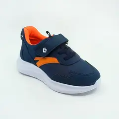 PAPOS - Tenis Drago Azúl y Naranja Zapatillas Niños - Azul