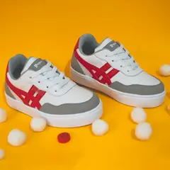 PAPOS - Tenis Niños Revenge Blanco Rojo - Crema
