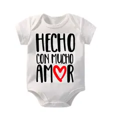 VANIDADES COLLECTIONS - Body Para Bebes Personalizados Mameluco Hecho Con Mucho Amor