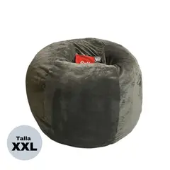 ESTILO RELAX - Silla Puff Supreme XXL - Tela Ultrasuave - Gris.