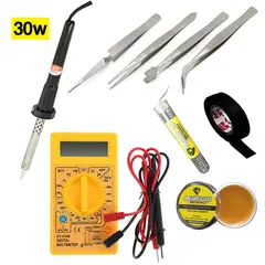 TRUPER - Cautín 30W Multímetro Kit pinzas Kit Reparación Estaño