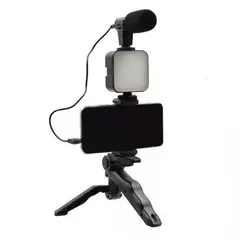 GENERICO - Estabilizador de Celular Luz y Microfono
