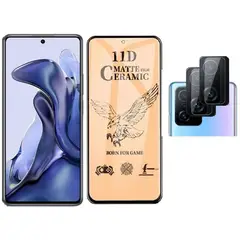 GENERICO - Vidrio ceramico mate para xiaomi mi 11t-11t pro + vidrio de camara