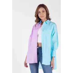 DREAMER - Camisa Overzise Doble Tono