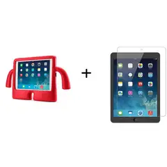 GENERICO - Estuche antigolpes niños para ipad mini 1/2/3/4 rojo  + vidrio