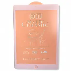 GENERICO - Vidrio anti huella mate cerámico ipad 10.2 7ma generacion borde blanco