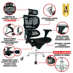 MUEBLESYA - Silla de Oficina Tado Premium con Cabecero