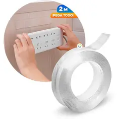 COMPRALOENCASA COM - Cinta reutilizable doble cara 2 m lavable multiusos 2mtx3cm