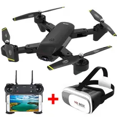 ONE PIXEL - Drone Plegable DM107S Doble Cámara Wifi HD Gafas VR BOX
