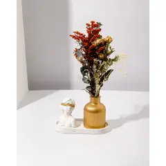 DECORACIONES ALE Y GABI - ADORNO DECORATIVO MUÑECA OJOS DORADOS