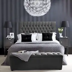 EKONOMODO COLOMBIA - Colchon Doble 1 Pillow + Base cama + Espaldar + Puff Paris Gris Plomo